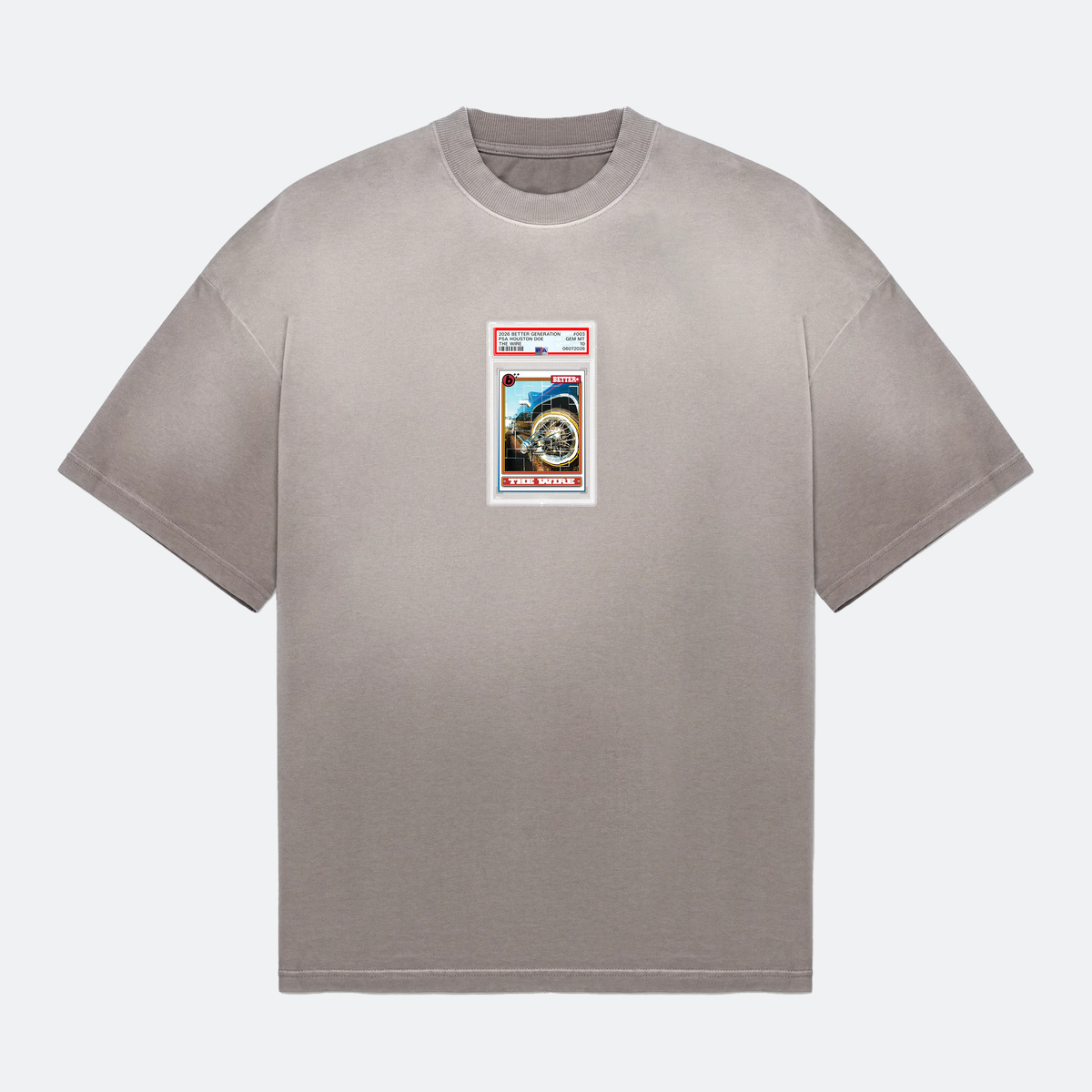 better+ x PSA "Wire" Tee - Light Wash